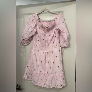 Pineapple Kate Spade off the shoulder dress